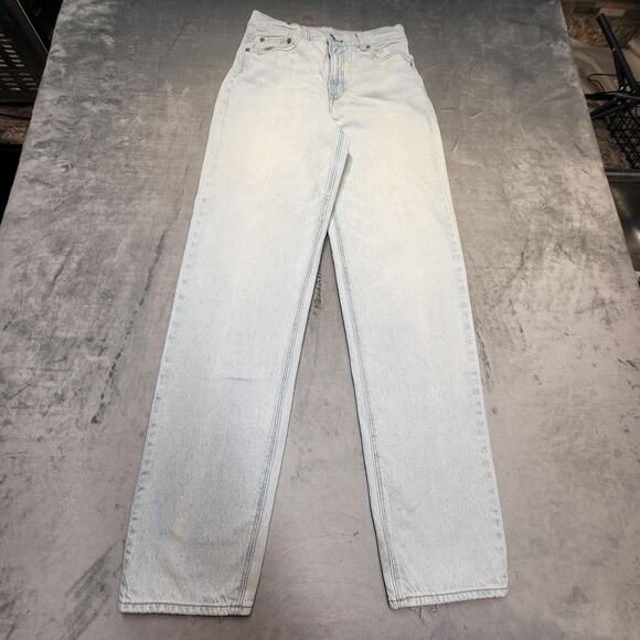 American Eagle Jeans Womens 6 Long Light Wash Highest Rise Baggy Straight - Picture 1 of 15